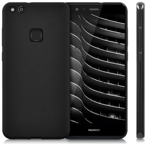 Луксозен силиконов гръб ТПУ ултра тънък МАТ за Huawei P10 lite черен